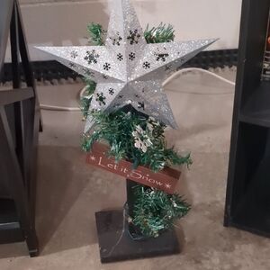 Silver Star Holiday Decoration